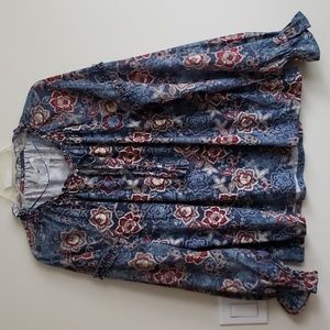 Cupio Sheer Long Sleeve  Top Size XL NWOT